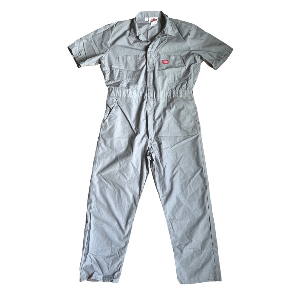 VTG Dickies Mens‎ Gray Coveralls Jumpsuit Workwear Chest 42 SH Utility